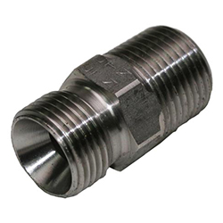 Steel Straight, Male BSPP -06 X Male NPT -04