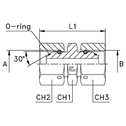 Steel Straight, Swivel BSPP -06 X Swivel BSPP -08