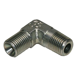 SS316L Elbow 90°, Male BSPP -02 X Male BSPT -02