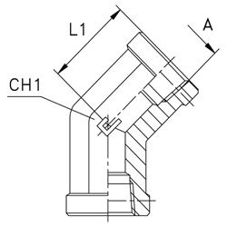SS316L Elbow 45°, Female NPT -02 X Female NPT -02