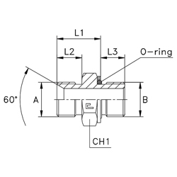 SS316L Straight, Male Metric M14X1.5 X Male Metric M14X1.5