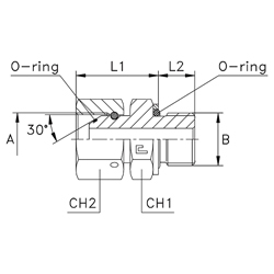 Steel Straight, Male BSPP -32 X Swivel BSPP -32