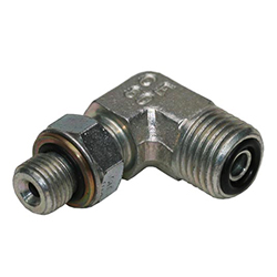 Steel Elbow 90°, Male ORFS -06 X Male BSPP Adj. -04