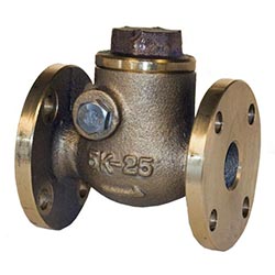 Swing Check Valve, 5K20A, Body: Bronze, Trim: Bronze, L=110mm