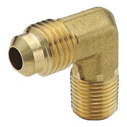 Brass 90° Male Elbow Kit (1/4" Flare x 1/4" MNPT)
