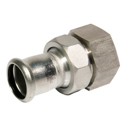 316L Straight Female Union Connector, 2" x 54mm
