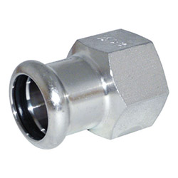 316L Female Adapter, NPT 1-1/2" x 42mm