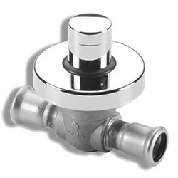 316L Stop Valve with Press Ends, 15mm