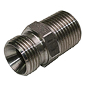 Steel Straight, Male BSPP -06 X Male BSPT -04