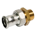 316L/Brass Straight Male Union Connector, 1" x 28mm