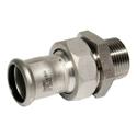 316L Straight Male Union Connector, 1" x 22mm