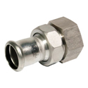 316L Straight Female Union Connector, 1" x 22mm