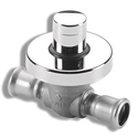 316L Stop Valve with Press Ends, 15mm