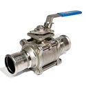 316L 3-Piece Ball Valve with Full Port, 108mm