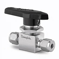 Stainless Steel 1-Piece 40 Series Ball Valve, 12 Cv, 12 mm Swagelok Tube Fitting