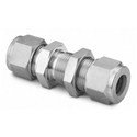 Stainless Steel Swagelok Tube Fitting, Bulkhead Union, 6mm Tube OD
