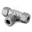 Stainless Steel Swagelok Tube Fitting, Bored-Through Union Tee, 1/2 in. Tube OD